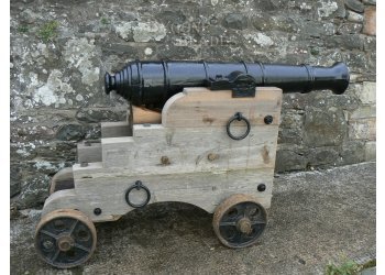 Antique Cannon. Naval Style Truck #12
