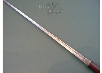 British Sword Cane. Tri-Form Blade. Horn Ferrule #11