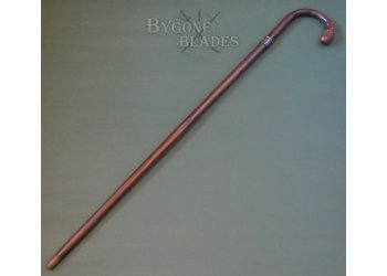 British Sword Cane. Tri-Form Blade. Horn Ferrule #3