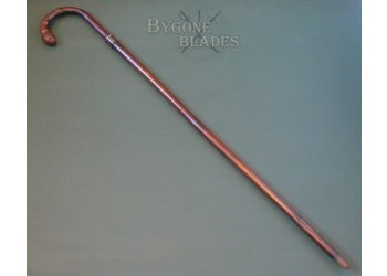 British Sword Cane. Tri-Form Blade. Horn Ferrule #4