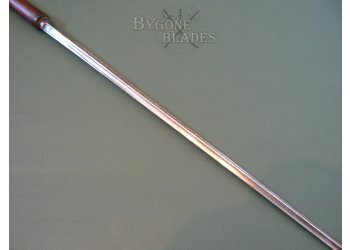 British Sword Cane. Tri-Form Blade. Horn Ferrule #9