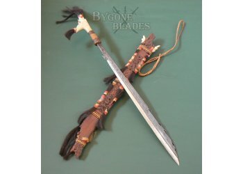 Mandau Sword. Dayak Headhunters