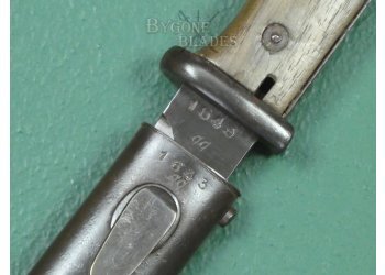 German S1884/98 Bayonet.  K98 Matching Numbered Scabbard. #2403003 #5