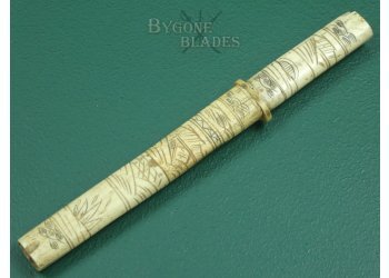 Japanese Meiji Period Bone Mounted Tanto. Souvenir Knife. #2312007 #4