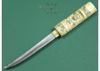Japanese Meiji Period Bone Mounted Tanto. Souvenir Knife. #2312007 #6