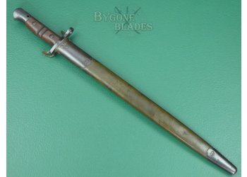 American 1917 Pattern Bayonet. Remington. Mk II Green Scabbard. #2305006 #3