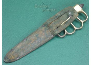 American WW1 M1918 Mk 1 Trench Knife. Au Lion. WW2 Modifications. #2507005 #4