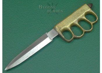 American WW1 M1918 Mk 1 Trench Knife. Au Lion. WW2 Modifications. #2507005 #6