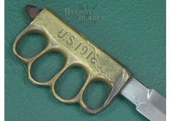 American WW1 M1918 Mk 1 Trench Knife. Au Lion. WW2 Modifications. #2507005 #7