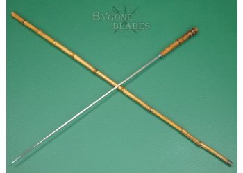 Antique British Sword Cane. Rootball Handle. #2307006 #2