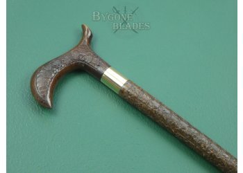 Antique German Sword Cane. Oak Leaf Carving. #2301001 #7