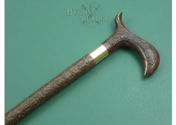 Antique German Sword Cane. Oak Leaf Carving. #2301001 #8