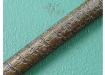 Antique German Sword Cane. Oak Leaf Carving. #2301001 #10