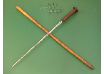 Leather handle sword walking stick