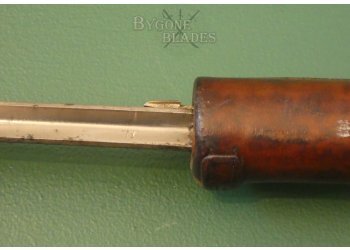 French 19th Century Leather Handle Sword Cane. Cruciform Blade. #2101016 #11