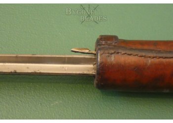French 19th Century Leather Handle Sword Cane. Cruciform Blade. #2101016 #12