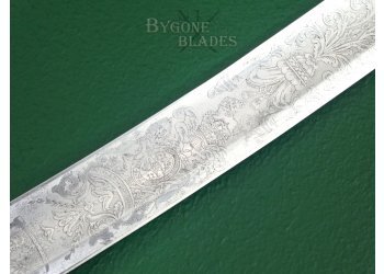 British 1796 Light Cavalry Officers Sabre. Fantastic Etching. Osborn Circa 1798-1807. #2202029 #15