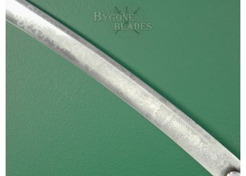 British 1796 Light Cavalry Officers Sabre. Fantastic Etching. Osborn Circa 1798-1807. #2202029 #10