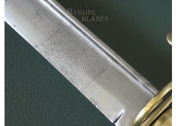 British 1821 Pattern Field Artillery Officers Sabre. Pipe Back. Quill Point #11