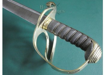 British 1821 Pattern Field Artillery Officers Sabre. Pipe Back. Quill Point #7