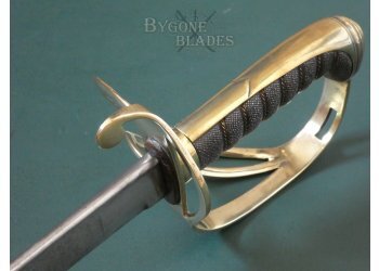 British 1821 Pattern Field Artillery Officers Sabre. Pipe Back. Quill Point #9
