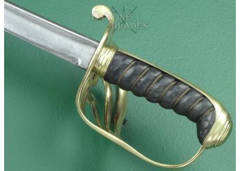 British 1821 Pipe Back Light Cavalry Sabre. Brass Hilt Variant #8