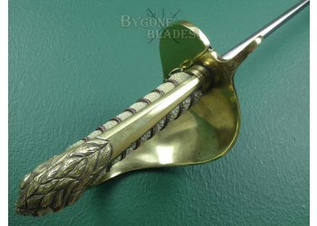 British 1827 George IV Large Quill Point Royal Navy Sword #12