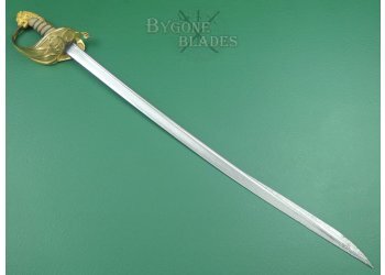 British 1827 George IV Royal Navy Officers Quill Point Sword #5