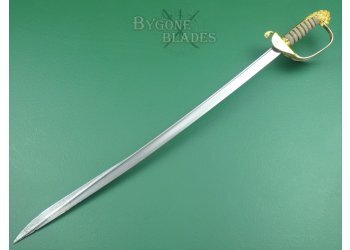 British 1827 George IV Royal Navy Officers Quill Point Sword #6