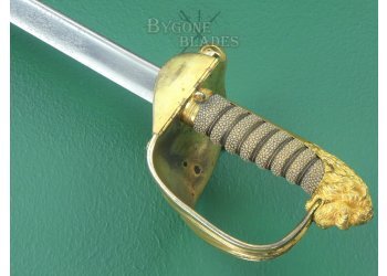 British 1827 George IV Royal Navy Officers Quill Point Sword #10