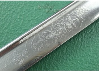 British 1827 Pattern Pipe-Back, Quill Point Royal Navy Sword. 1832-1846. #2106009 #13
