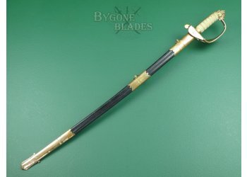 British 1827 Pattern Pipe-Back, Quill Point Royal Navy Sword. 1832-1846. #2106009 #4