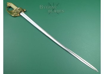 British 1827 Pattern Pipe-Back, Quill Point Royal Navy Sword. 1832-1846. #2106009 #5