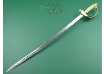 British 1827 Pattern Pipe-Back, Quill Point Royal Navy Sword. 1832-1846. #2106009 #6