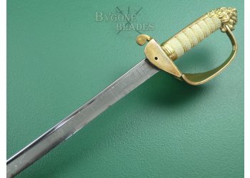 British 1827 Pattern Pipe-Back, Quill Point Royal Navy Sword. 1832-1846. #2106009 #8