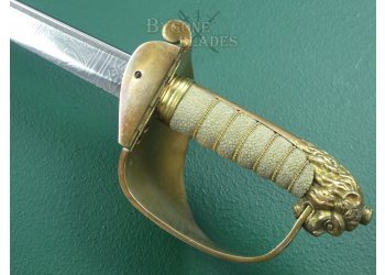British 1827 Pattern Pipe-Back, Quill Point Royal Navy Sword. 1832-1846. #2106009 #10