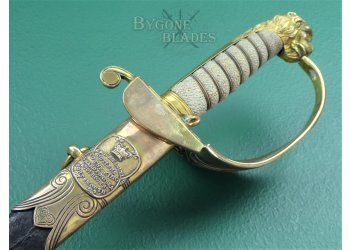 British 1827 Pattern William IV Royal Navy Officers Quill Point Sword. 1832-1837 #19