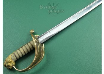 British 1827 Pattern William IV Royal Navy Officers Quill Point Sword. 1832-1837 #9