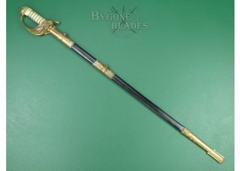 British 1827/46 Pattern Royal Navy Officers Sword. WW2 Named Officer. #2305005 #3