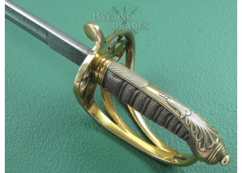 British 1845 Pattern Infantry Field Officers Dress Sword. Excellent Blade Etching #21