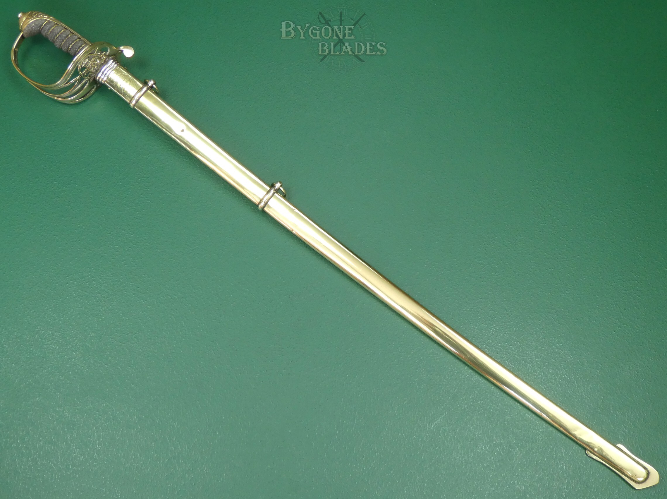 British 1845 Pattern Infantry Field Officers Presentation Sword. Major Urban Richards. #2608001 #3