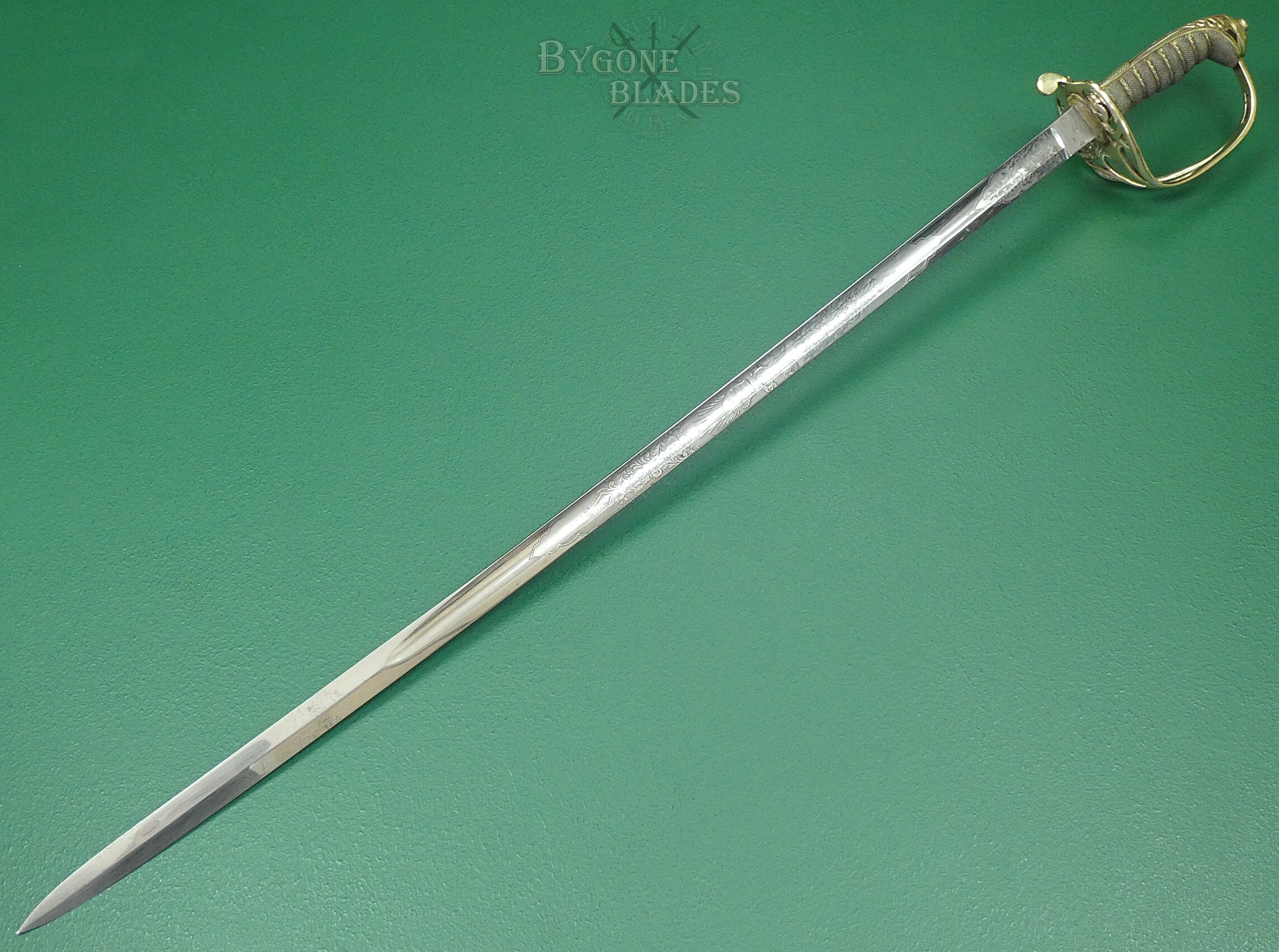 British 1845 Pattern Infantry Field Officers Presentation Sword. Major Urban Richards. #2608001 #6