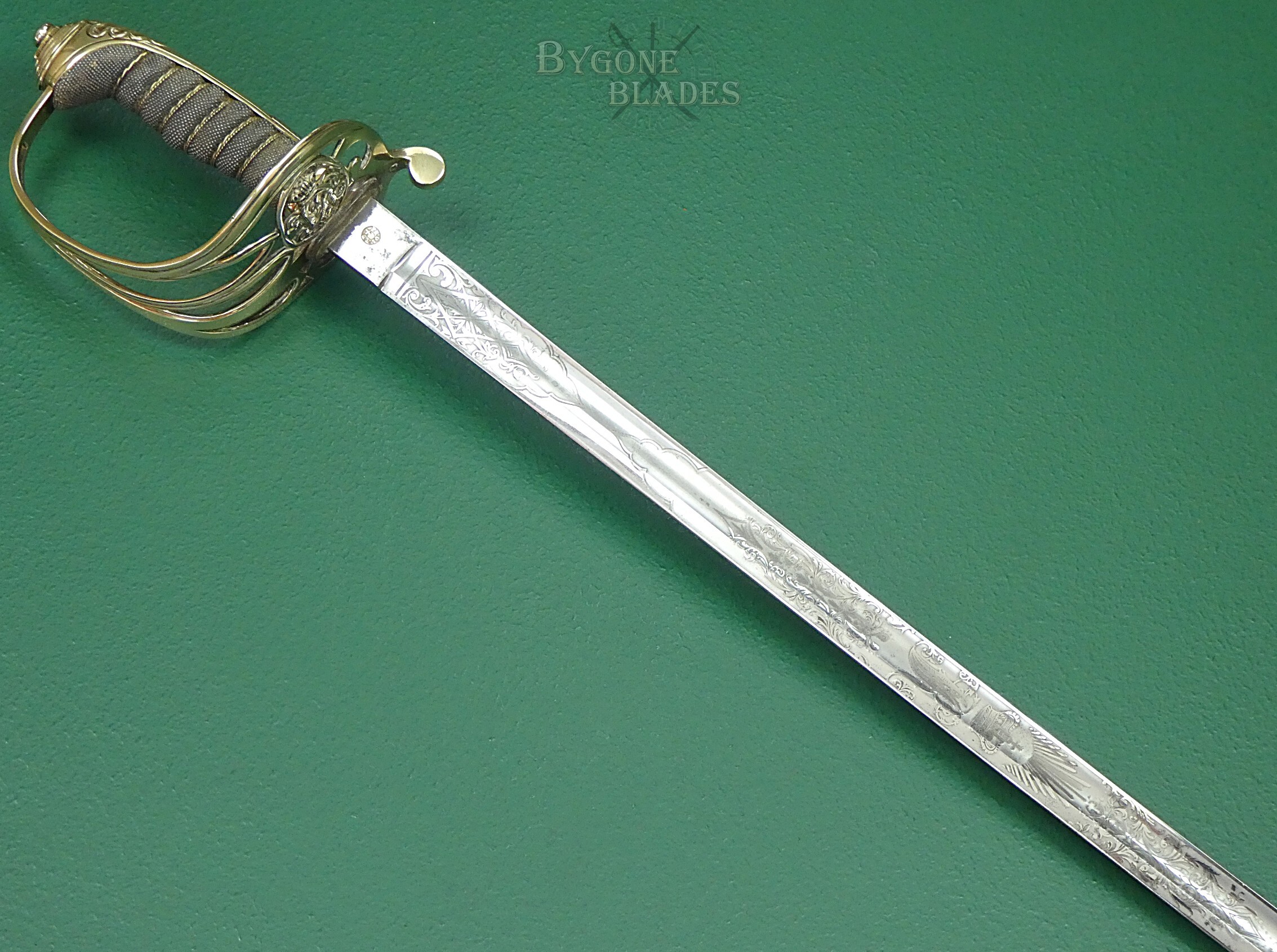 British 1845 Pattern Infantry Field Officers Presentation Sword. Major Urban Richards. #2608001 #7