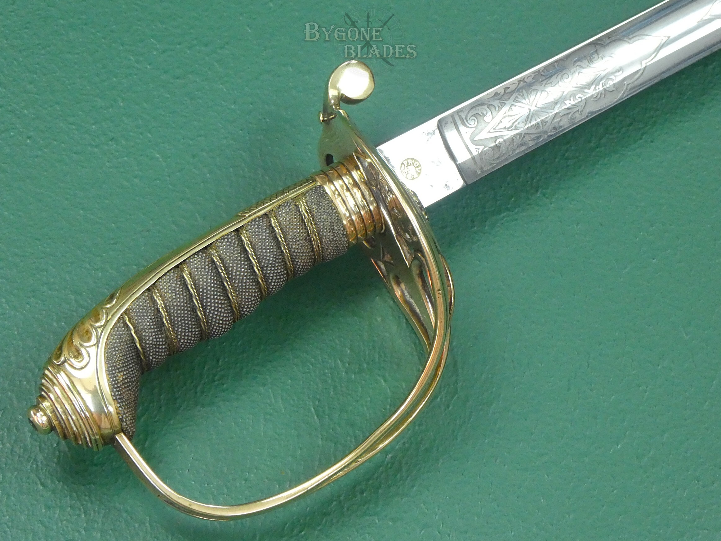 British 1845 Pattern Infantry Field Officers Presentation Sword. Major Urban Richards. #2608001 #9