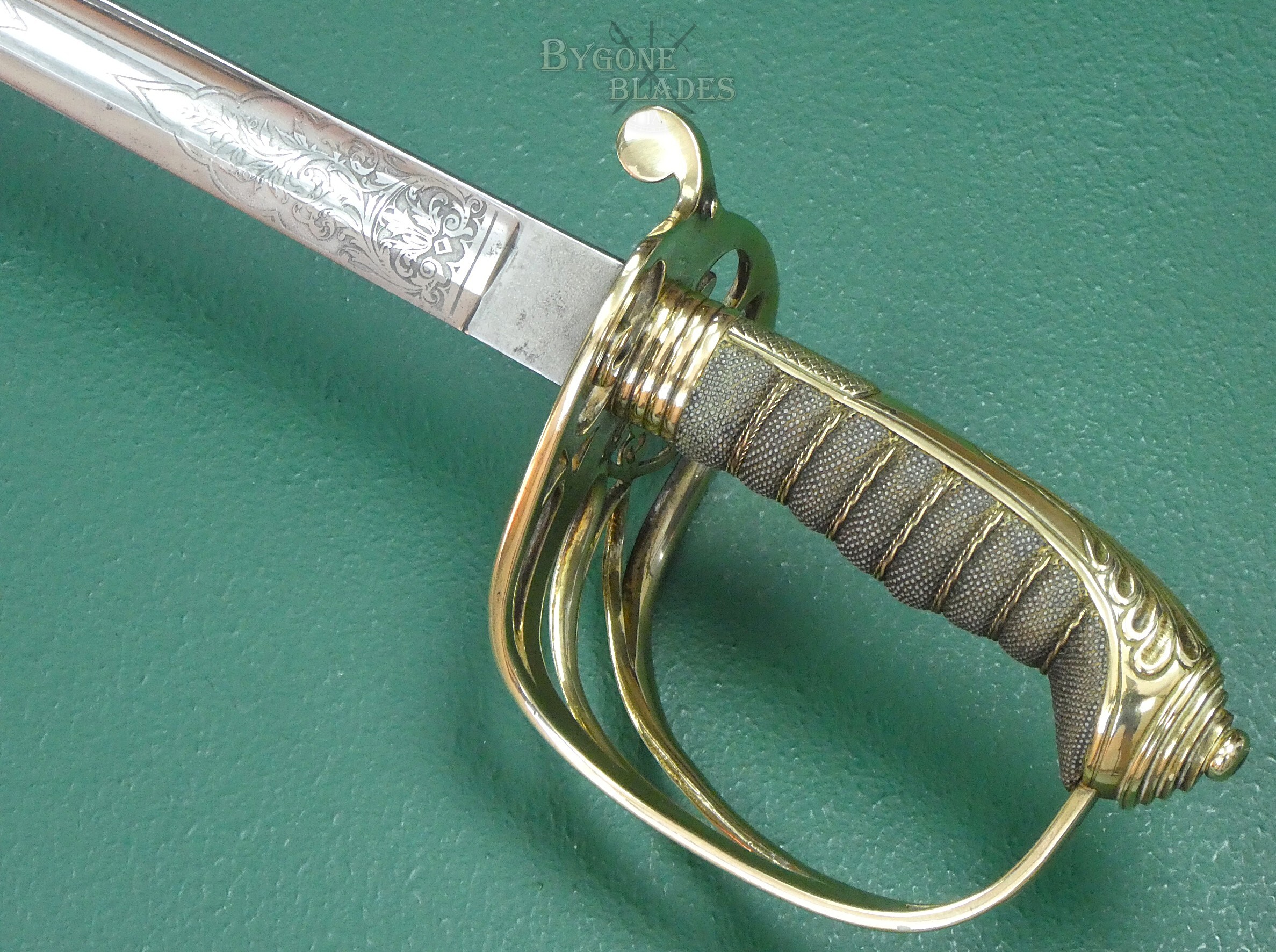 British 1845 Pattern Infantry Field Officers Presentation Sword. Major Urban Richards. #2608001 #10