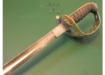 British 1857 Pattern Monogrammed Victorian Engineer Officers Sword. #8