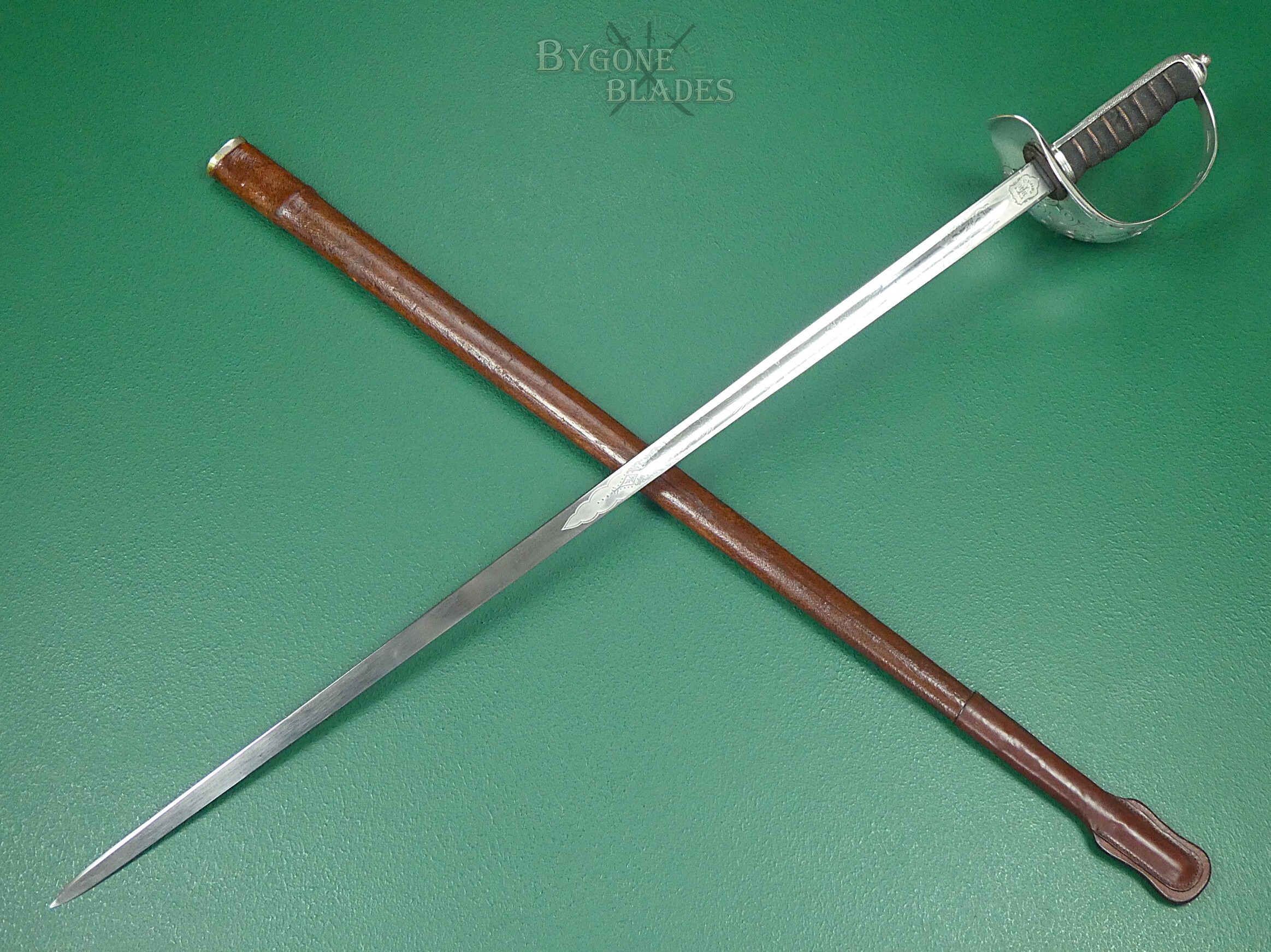 British 1897 Pattern Infantry Officers Sword. Hill 1912-1915. Near Mint. #2607001 #2