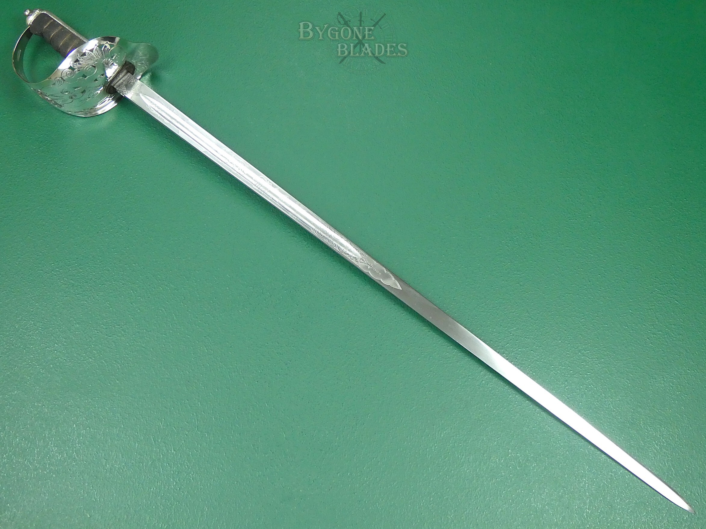 British 1897 Pattern Infantry Officers Sword. Hill 1912-1915. Near Mint. #2607001 #5