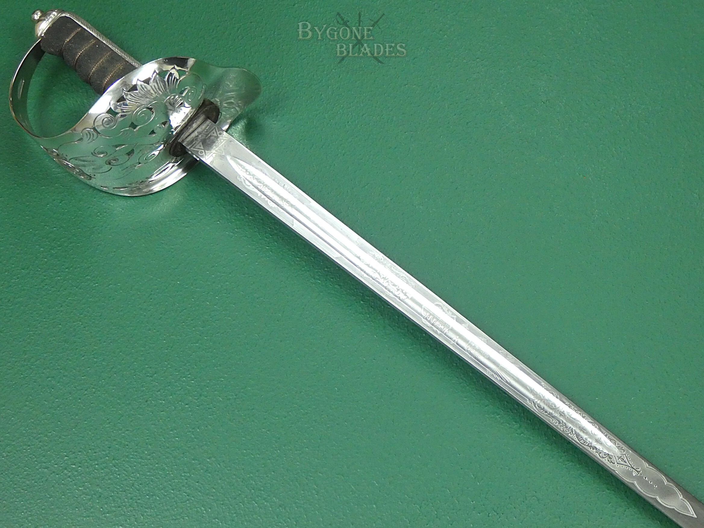 British 1897 Pattern Infantry Officers Sword. Hill 1912-1915. Near Mint. #2607001 #7