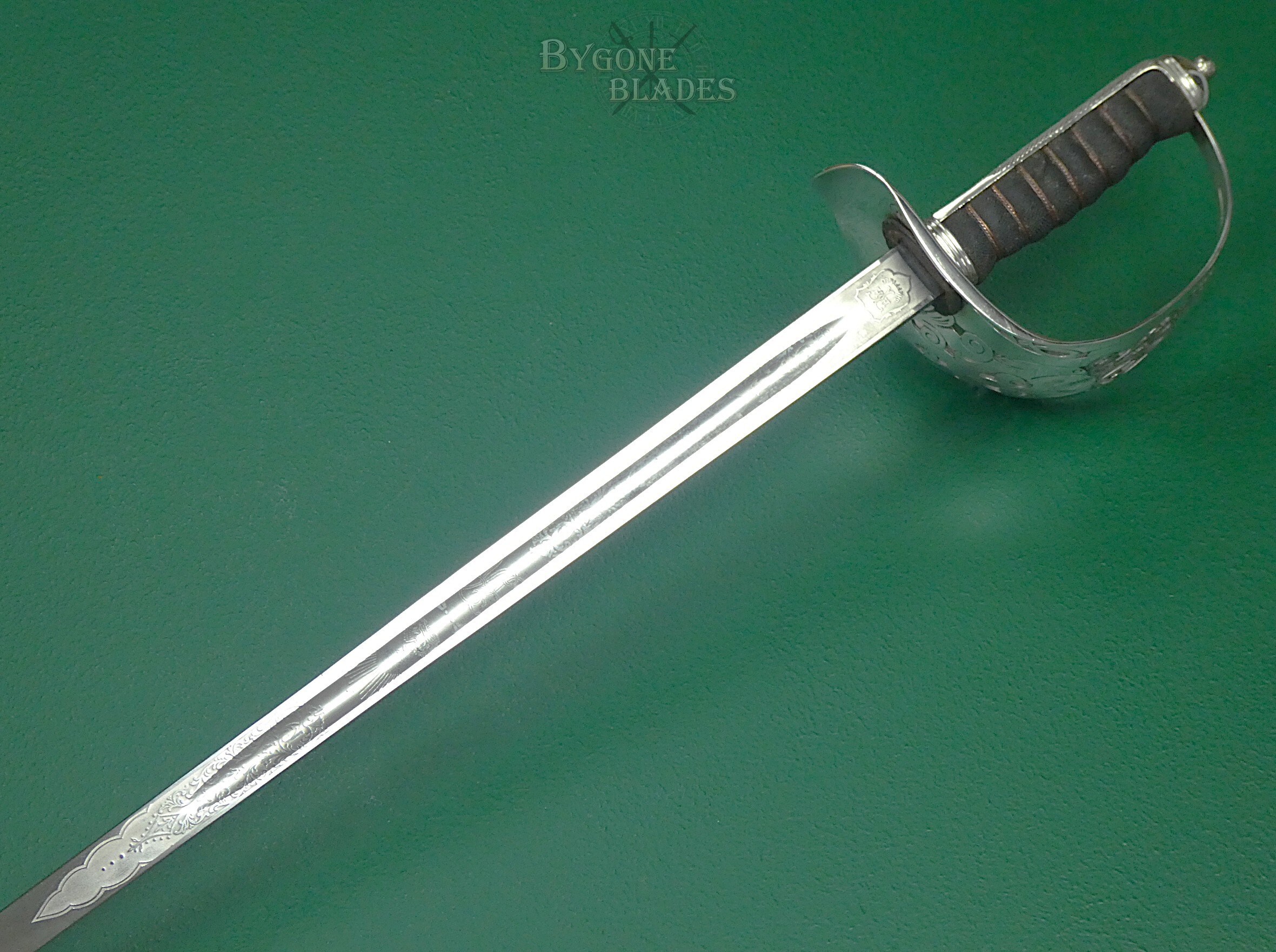British 1897 Pattern Infantry Officers Sword. Hill 1912-1915. Near Mint. #2607001 #8